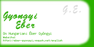 gyongyi eber business card